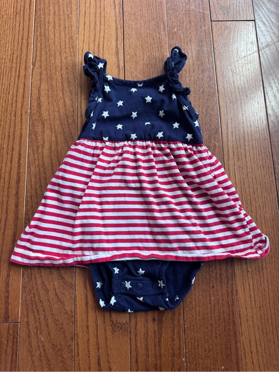Carter's Other - Carter's Navy Red & White Stripe Dress Onesie (18 M)